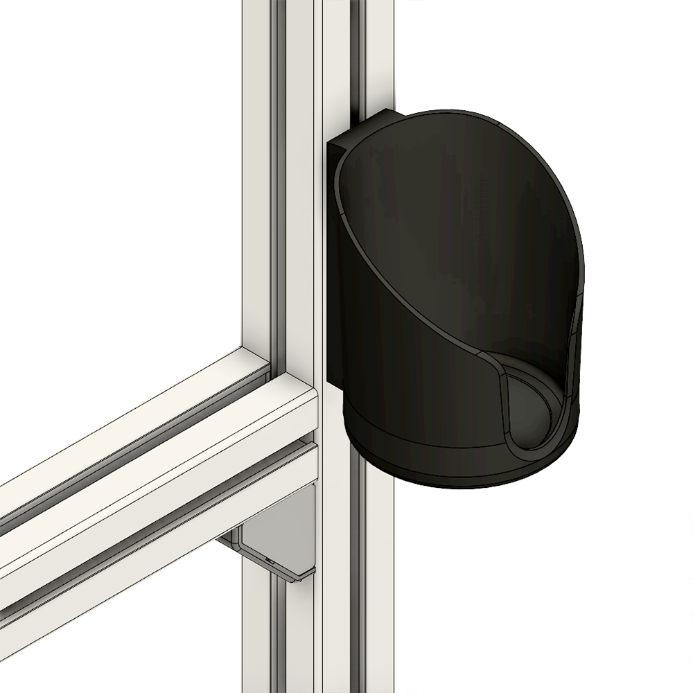 72-000-3 MODULAR SOLUTIONS PROFILE<BR>30 SERIES CUP HOLDER W/HARDWARE